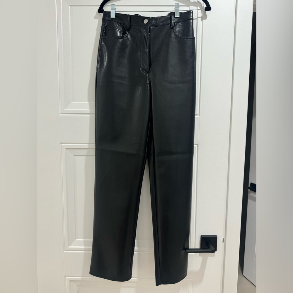 Wilfred Black Leather Trousers ARITZIA SIZE 6 BRAND NEW